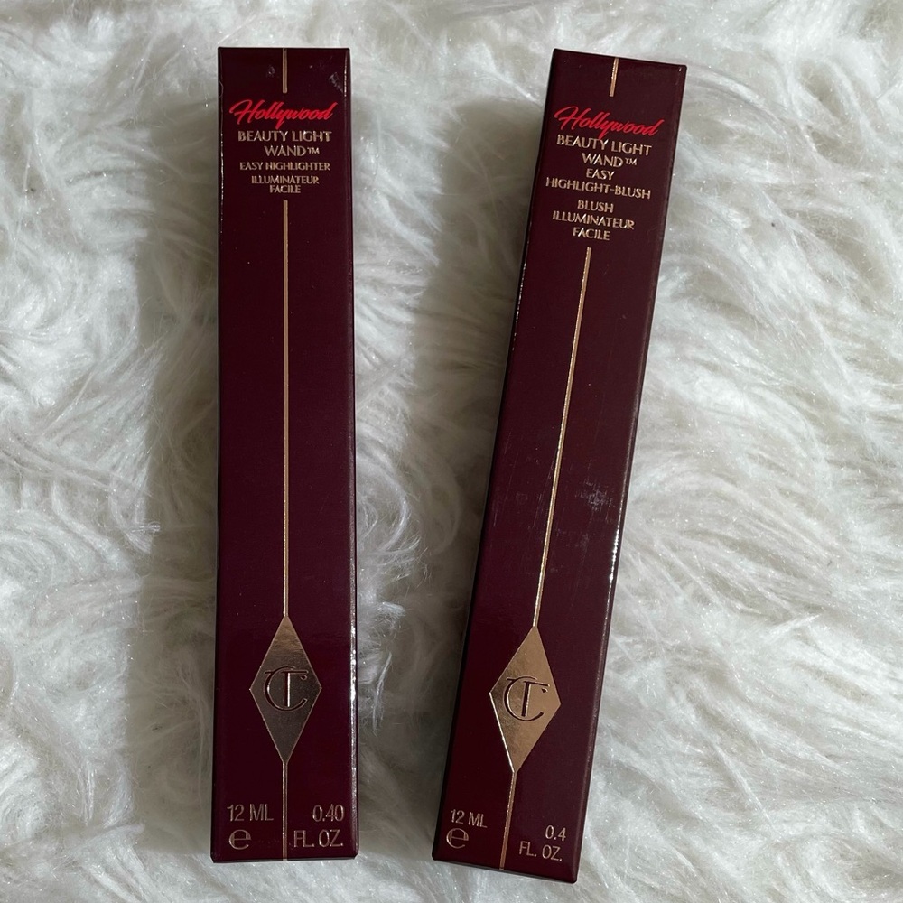 NWT Charlotte Tilbury Beauty Light Wand Spotlight Pinkgasm Sunset Highlighter